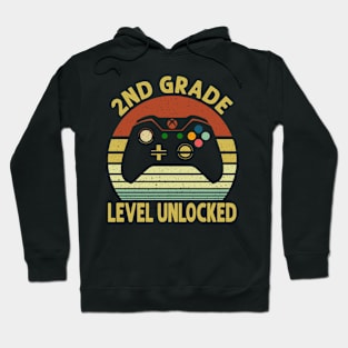 2nd Grade Level Unlocked First Day of School Video Gamer Hoodie